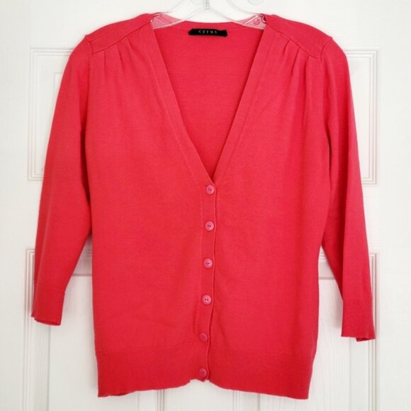 Cyrus Cardigan Pink V-Neck M - Picture 1 of 8